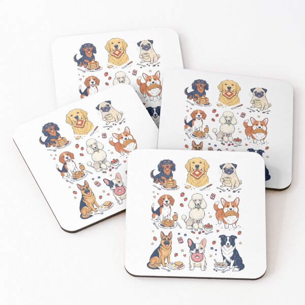Item preview, Cute Dogs and Their Favorite Foods designed and sold by TeeARTHY.