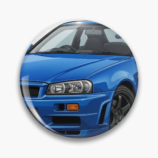 Item preview, Iconic Bayside Blue R34 GT-R JDM Sticker designed and sold by Fixnovaguide.