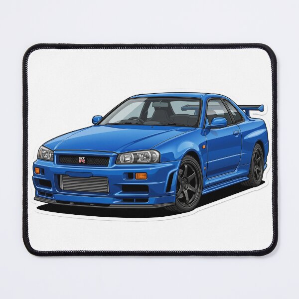 Item preview, Iconic Bayside Blue R34 GT-R JDM Sticker designed and sold by Fixnovaguide.