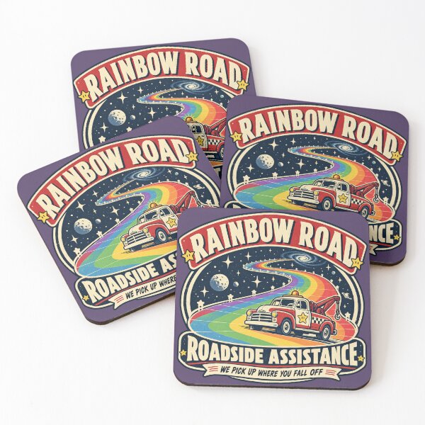 Item preview,  Rainbow Road Roadside Assistance Retro Gaming Parody designed and sold by GhostDawgs.