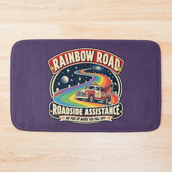 Item preview,  Rainbow Road Roadside Assistance Retro Gaming Parody designed and sold by GhostDawgs.