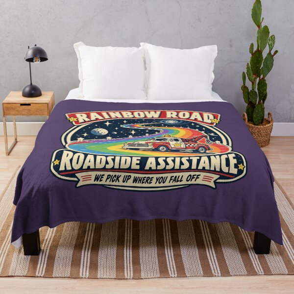 Item preview, Rainbow Road Roadside Assistance Retro Gaming Parody designed and sold by GhostDawgs.