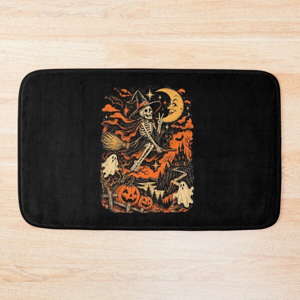 Item preview, Skeleton Witch Vintage Halloween Night designed and sold by TeeARTHY.