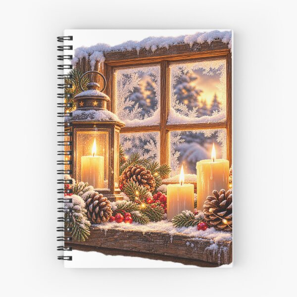 Item preview, Painterly Christmas Candles Windowsill Tee designed and sold by SunnyDesign82.