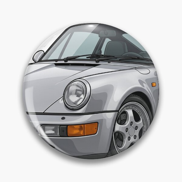 Item preview, Classic Silver Porsche 964 Turbo Sticker designed and sold by Fixnovaguide.