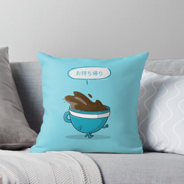 Item preview, Funny Coffee To Go Blue Japanese designed and sold by DJCartoonDesigns.