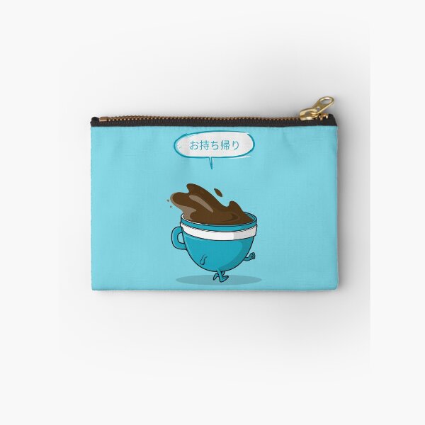 Item preview, Funny Coffee To Go Blue Japanese designed and sold by DJCartoonDesigns.