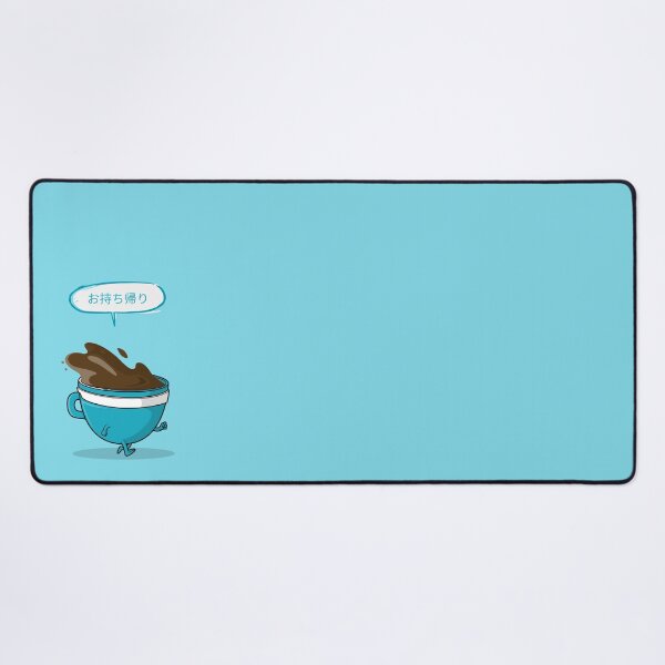 Item preview, Funny Coffee To Go Blue Japanese designed and sold by DJCartoonDesigns.