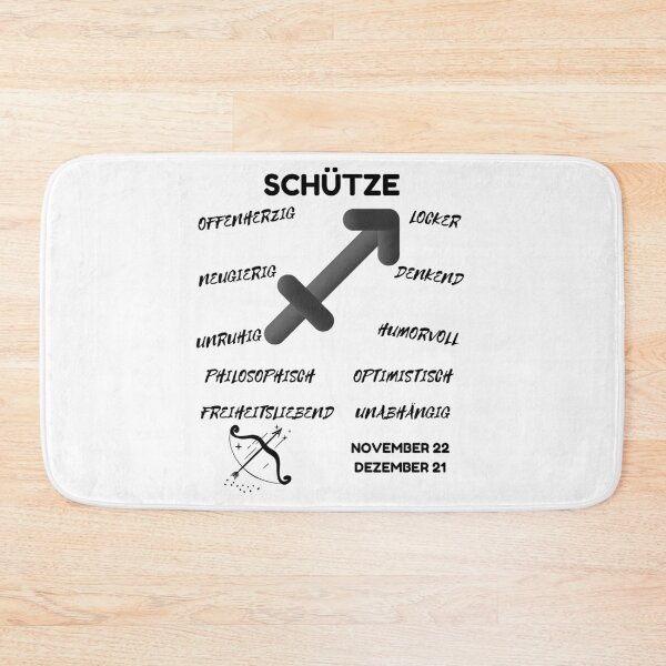 Item preview, Schütze Zodiac Sign Astrology Symbol Horoscope - Classic Black & White (German Version) designed and sold by ZODIARA.