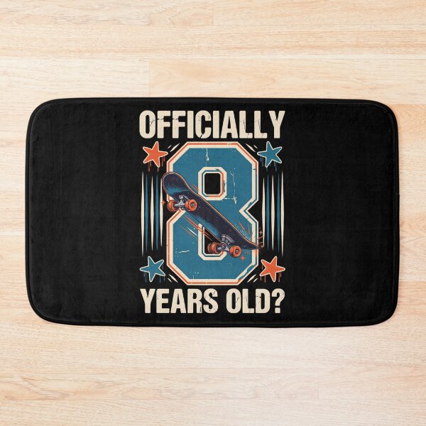 Aperçu de l'œuvre Skateboard pour garçon de 8 ans, style rétro, numéro 8, idéal pour une fête d'anniversaire sur le thème du skate. créée et vendue par DarylWelsh2024.