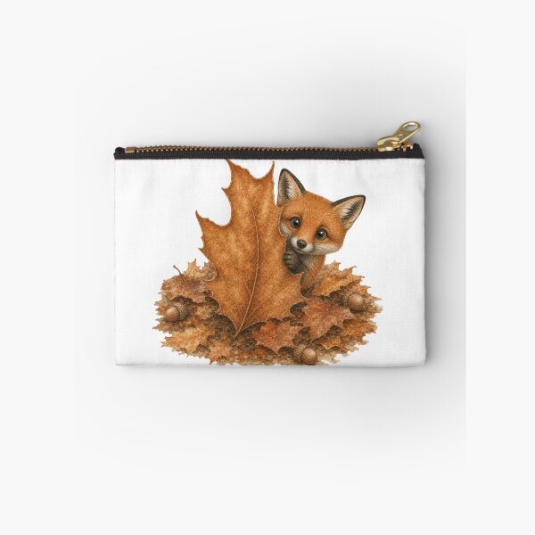 Item preview, Cute Baby Fox Peeking in Autumn Leaves designed and sold by Claire Designs.