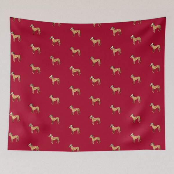 Item preview, Santa's Little Helper Style Brindle Hound designed and sold by Tessa Draws Stoof.