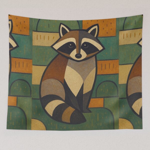 Artikelvorschau, Waschbär-Illustration – Bezaubernde Tier- und Naturkunst entworfen und verkauft von GalleryKauffeld.