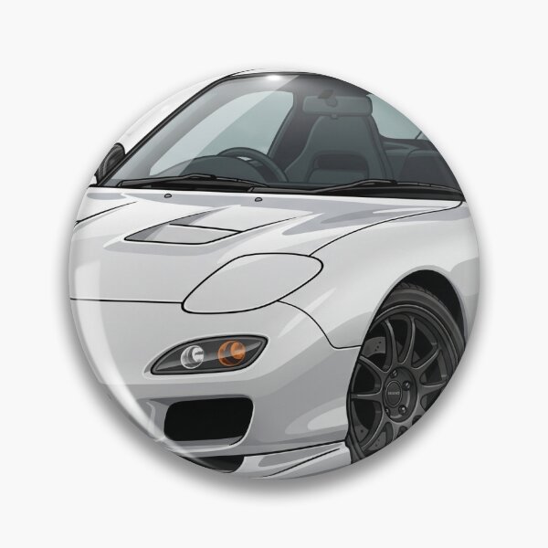Item preview, Classic Mazda RX-7 FD White JDM Vector Sticker designed and sold by Fixnovaguide.