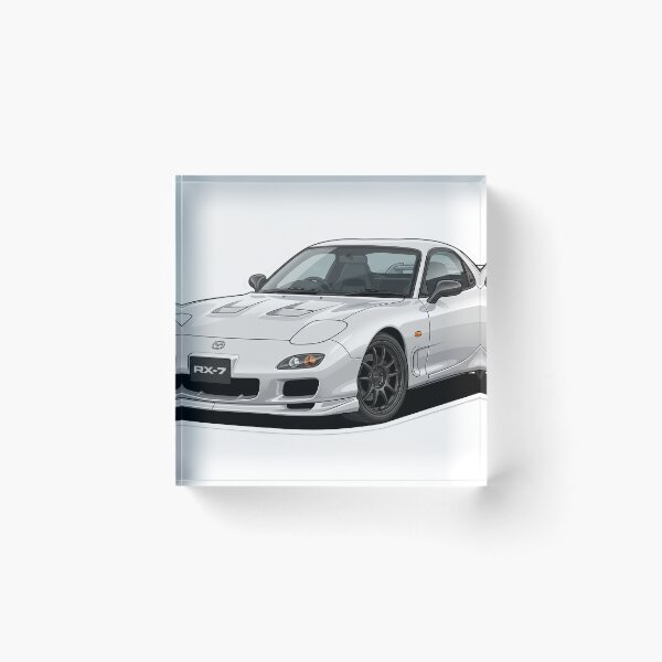Item preview, Classic Mazda RX-7 FD White JDM Vector Sticker designed and sold by Fixnovaguide.