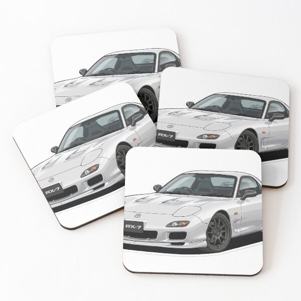 Item preview, Classic Mazda RX-7 FD White JDM Vector Sticker designed and sold by Fixnovaguide.