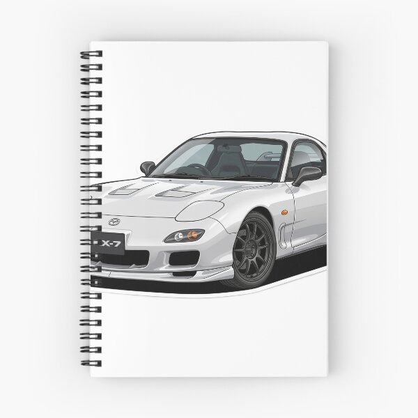Item preview, Classic Mazda RX-7 FD White JDM Vector Sticker designed and sold by Fixnovaguide.