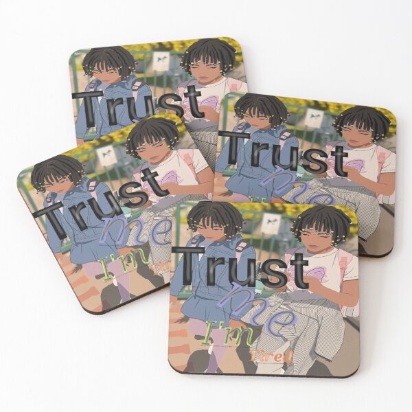 Item preview, Trust me i'm tired funny relatable typograph art designed and sold by Bywithrose instant studio.