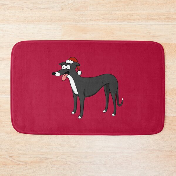 Item preview, Santa's Little Helper Style Black and White Hound designed and sold by Tessa Draws Stoof.