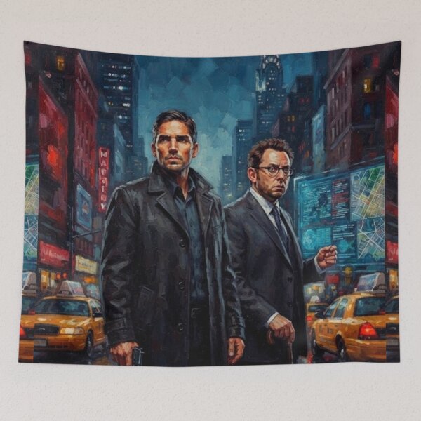 Item preview, Person of Interest Sci-Fi Action Fine Art Tribute designed and sold by Art's Diner.