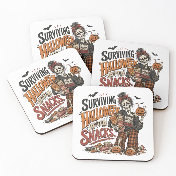 Item preview, Surviving Halloween With Snacks Exhausted Mom Mode Skeleton designed and sold by shirt-hard-top1.