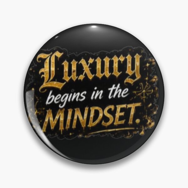 Item preview, Luxury Begins In The Mindset - Golden Motivational Quote Sticker designed and sold by Nicolae-SCROCIOB-Shop.