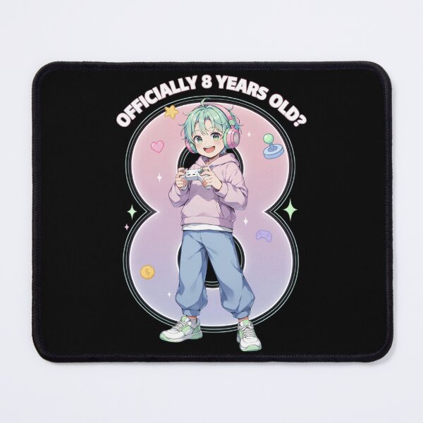 Item preview, Officially 8 Years Old Anime Gamer Kid Pastel Headphones Controller 8th Birthday Kawaii Video Game Birthday Design designed and sold by DarylWelsh2024.