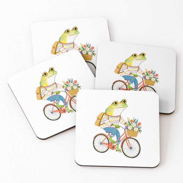 Item preview, Whimsical Frog Riding a Bicycle designed and sold by TeeARTHY.