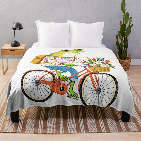 Item preview, Whimsical Frog Riding a Bicycle designed and sold by TeeARTHY.