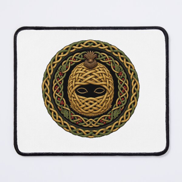Item preview, Wren Boy Straw Mask Celtic Knot Roundel designed and sold by Freckled-Monkey.