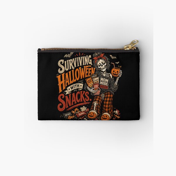 Item preview, Surviving Halloween With Snacks Exhausted Mom Mode Skeleton designed and sold by shirt-hard-top1.