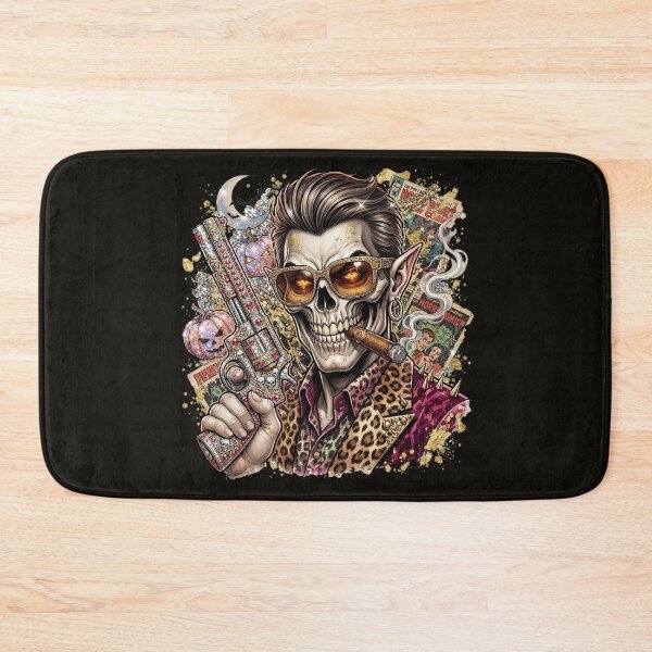 Item preview, Halloween Skeleton Gun Cigar Pumpkin Comics designed and sold by Voodoo Store Paranormal Collections.
