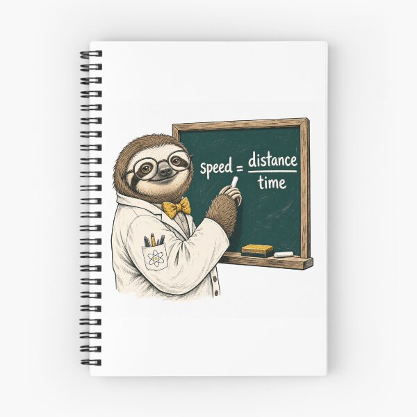 Item preview, Funny Sloth Scientist Tee - Speed Equals Distance Over Time designed and sold by Caj77.