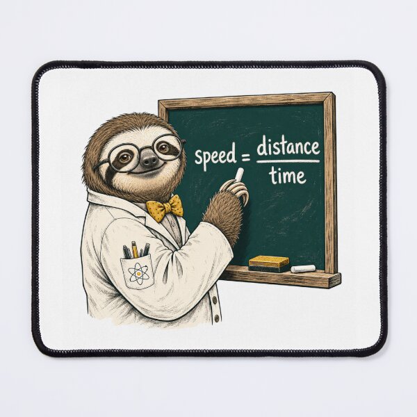 Item preview, Funny Sloth Scientist Tee - Speed Equals Distance Over Time designed and sold by Caj77.