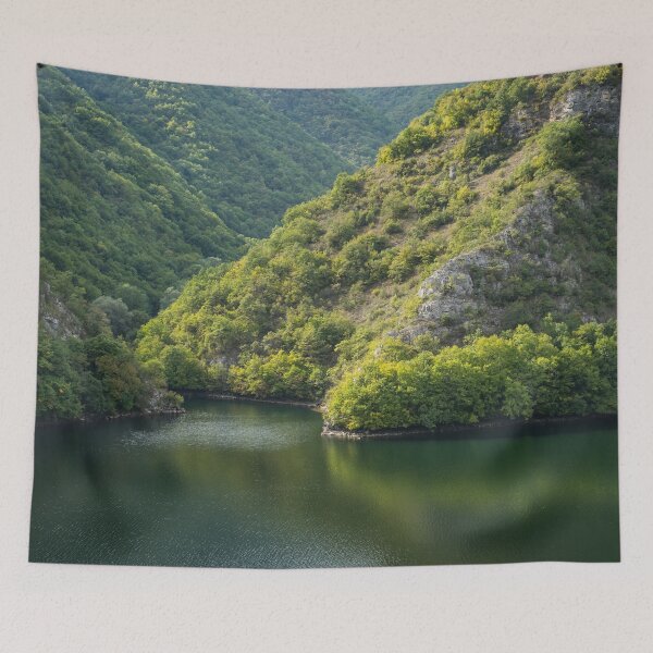 Item preview, Silence and Solitude - Mountain Lake in Calming Greens designed and sold by Georgia Mizuleva.