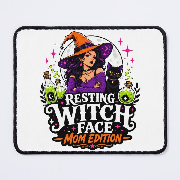 Item preview, Resting Witch Face Mom Edition Funny Halloween Cat designed and sold by shirt-hard-top1.