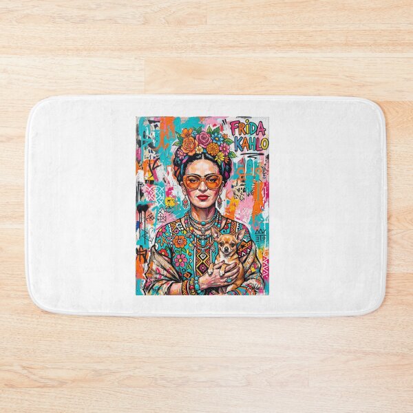 Item preview, Colorful Frida Kahlo Floral Portrait designed and sold by TeeARTHY.