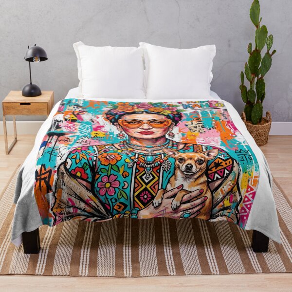 Item preview, Retrato floral colorido de Frida Kahlo designed and sold by TeeARTHY.