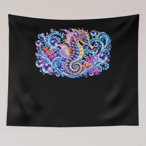Item preview, Seahorse Ocean Life Marine Animal Underwater designed and sold by drawwiika+44.