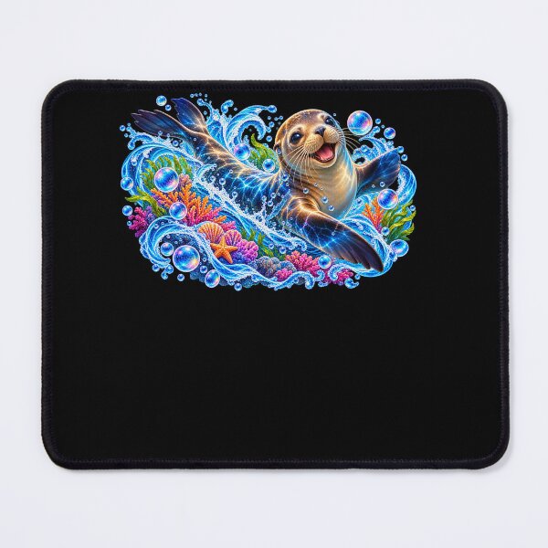 Item preview, Cute Sea Lion Swimming Ocean Animal designed and sold by drawwiika+44.