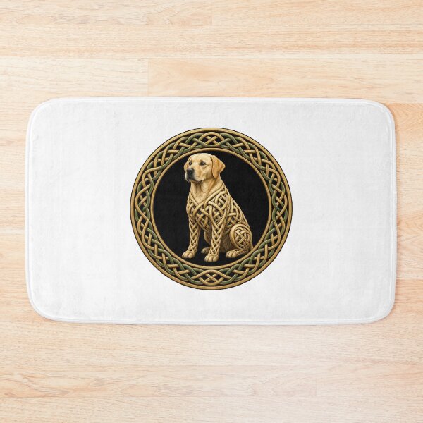 Item preview, Celtic Knot Yellow Labrador Roundel designed and sold by Freckled-Monkey.