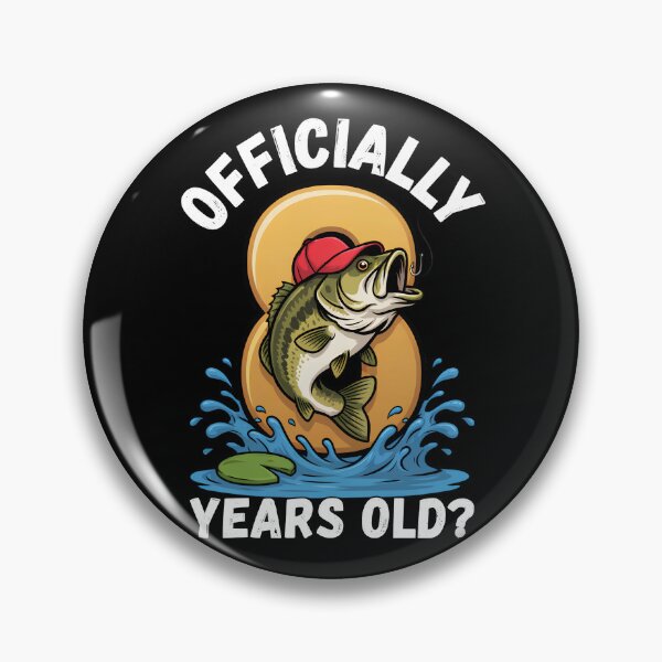 Item preview, Officially 8 Years Old Bass Fishing 8th Birthday Largemouth Bass Red Cap Fisherman Kid Fishing Birthday Design designed and sold by DarylWelsh2024.