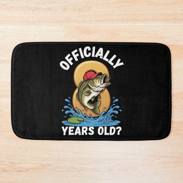 Item preview, Officially 8 Years Old Bass Fishing 8th Birthday Largemouth Bass Red Cap Fisherman Kid Fishing Birthday Design designed and sold by DarylWelsh2024.