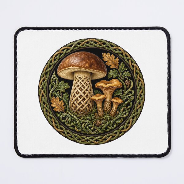 Item preview, Mushroom Foraging Celtic Knot Roundel designed and sold by Freckled-Monkey.