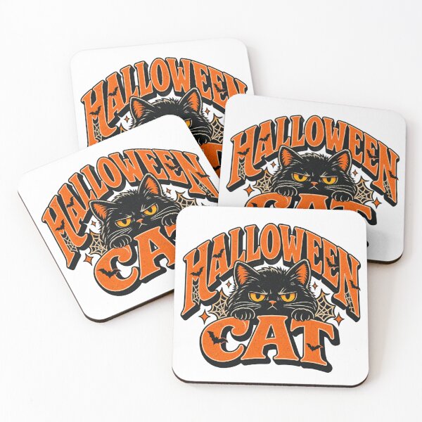 Item preview, Spooky Halloween Cat | Retro Vintage Distressed Typography Graphic designed and sold by Mukesh Saxena.