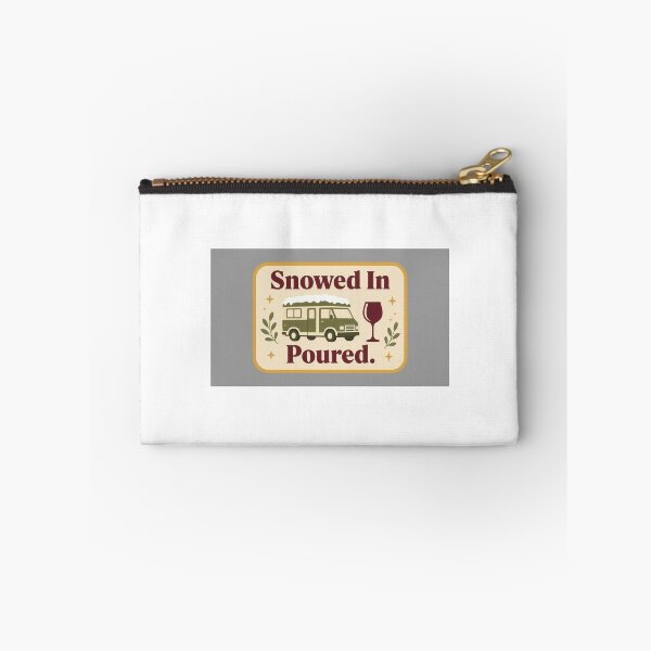 Item preview, Snowed In. Poured. Van Life Wine Badge designed and sold by Freckled-Monkey.