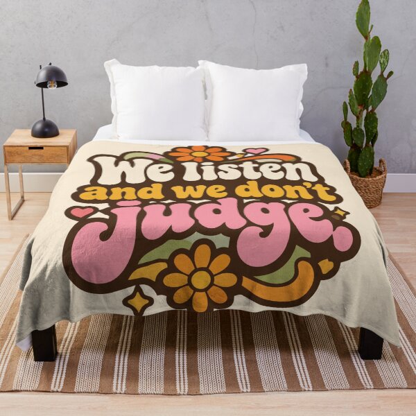 Item preview, we listen and we dont judge designed and sold by Trippin-Tito's.