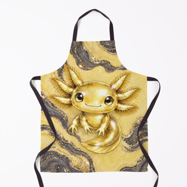 Item preview, Yellow axolotl on anthracite mottling designed and sold by Axokris.