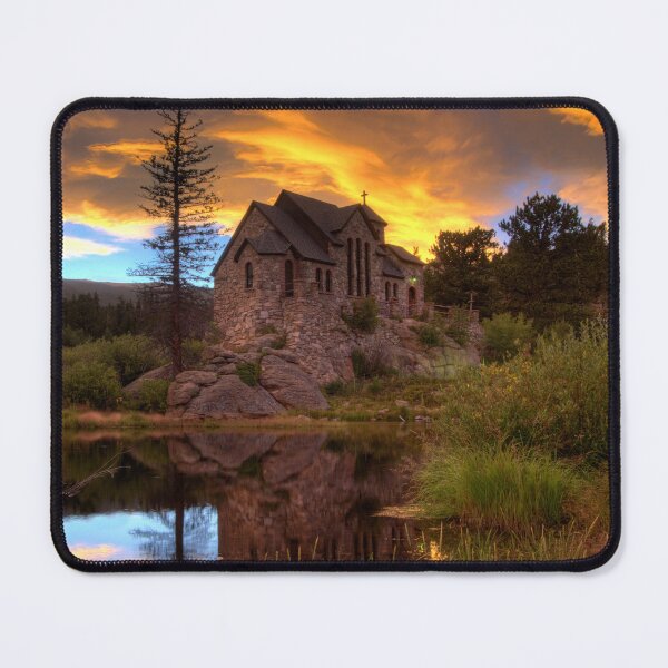 Item preview, Sunset over St Malo Chapel near Estes Park, CO designed and sold by Jeanne Frasse.