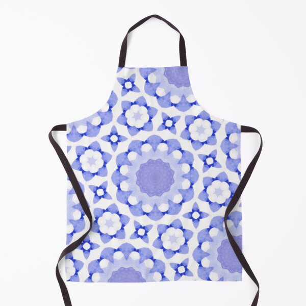 Item preview, Blue Watercolor Azulejo Floral Mandala Pattern Tile - Tapestry designed and sold by ArithraStudio.